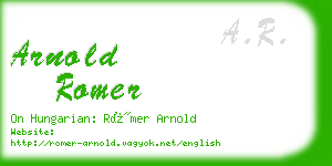 arnold romer business card